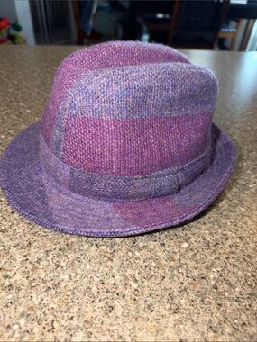 Vintage Avoca Purple Wool Blend Fedora Hat